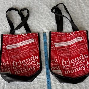LULULEMON Red Recycle Tote Bag with Black Trim